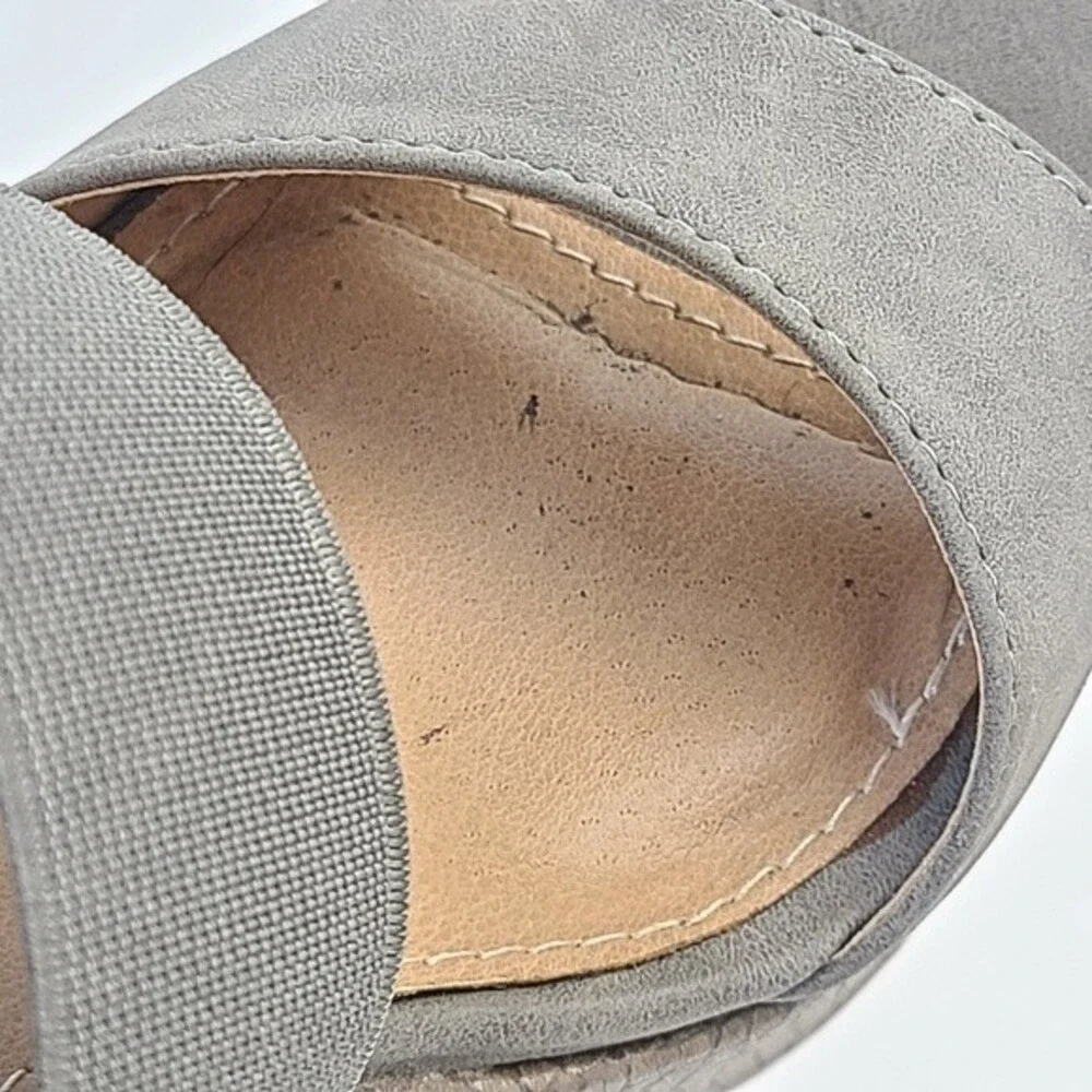Sole Society Jasmine Grey Platform Wedges Womens 6